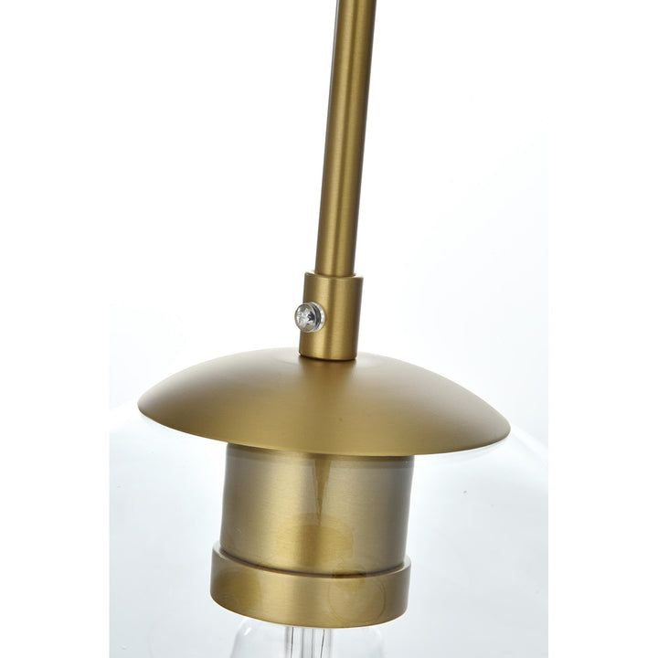 18 Inch Pendant Clear Shade In Satin Gold