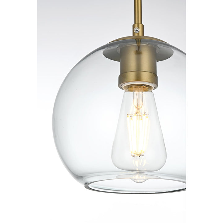 41.5 Inch Pendant Clear Shade In Satin Gold