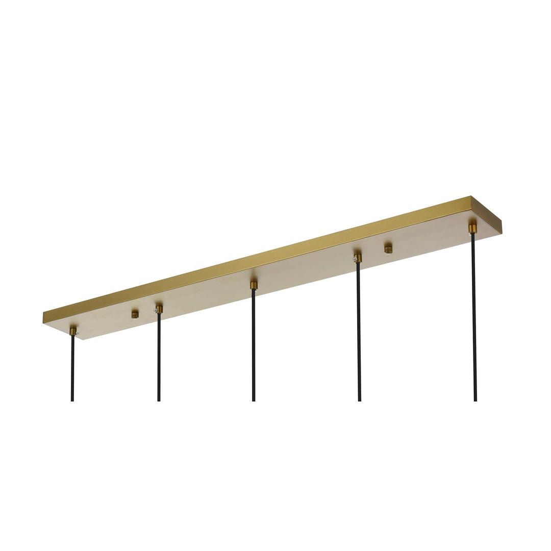 41.5 Inch Pendant Clear Shade In Satin Gold