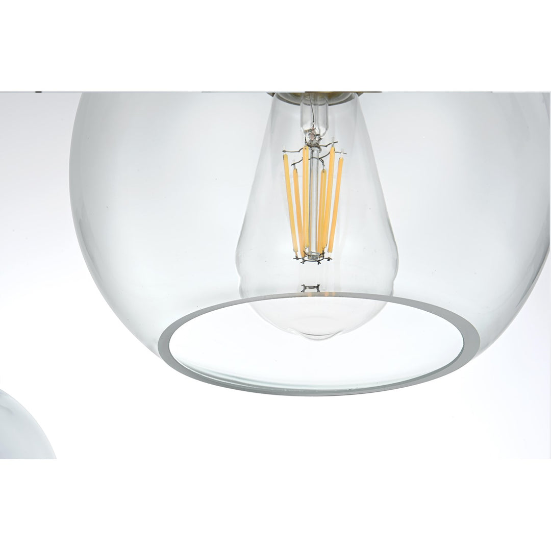 41.5 Inch Pendant Clear Shade In Satin Gold