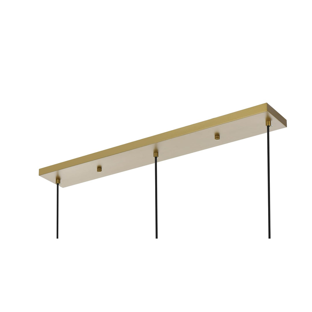 36 Inch Pendant Clear Shade In Satin Gold