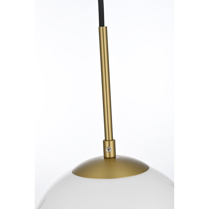 36 Inch Pendant Frosted White Shade In Satin Gold