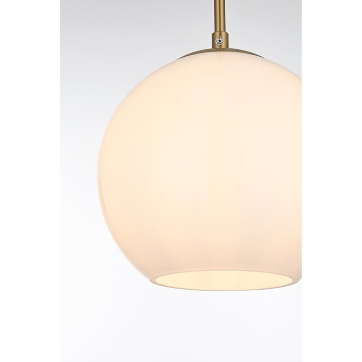 36 Inch Pendant Frosted White Shade In Satin Gold