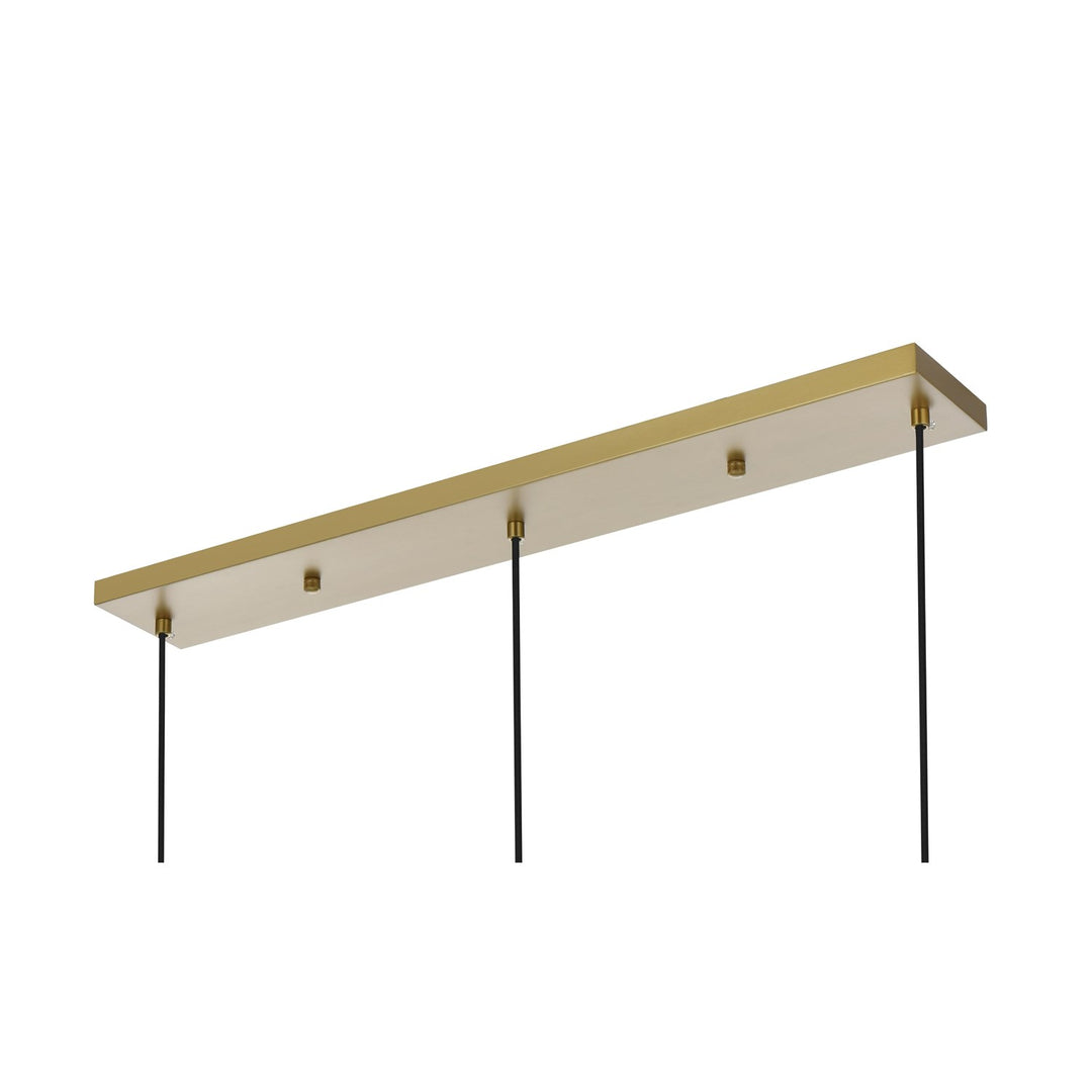 36 Inch Pendant Frosted White Shade In Satin Gold