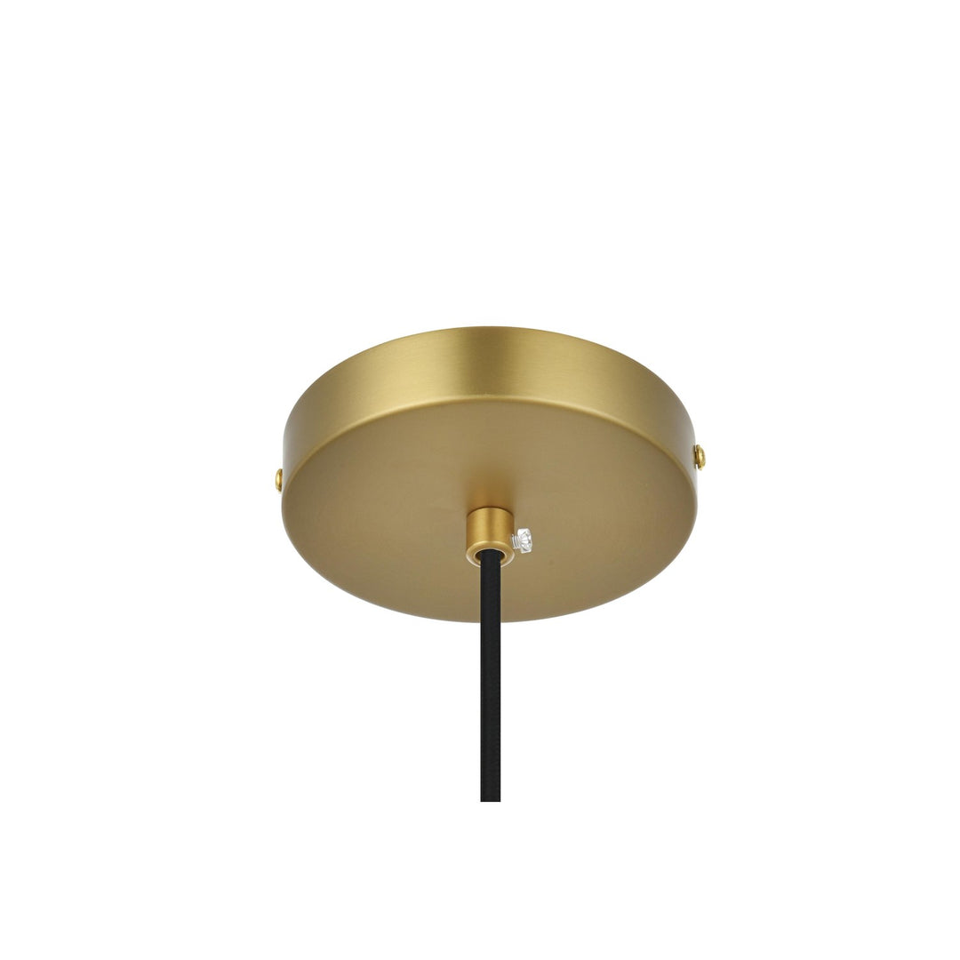 7 Inch Pendant Clear Shade In Satin Gold
