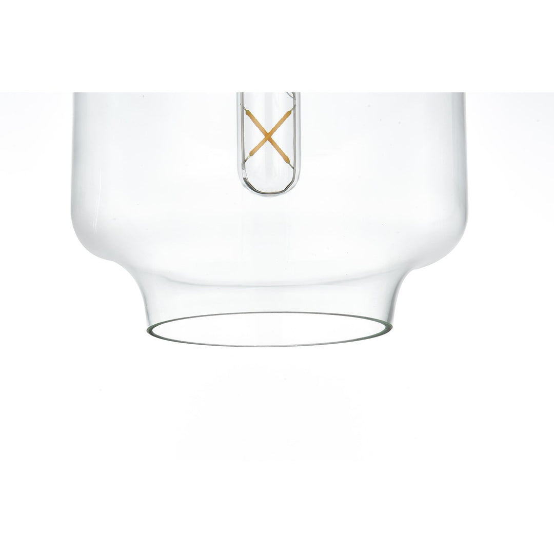 7 Inch Pendant Clear Shade In Satin Gold