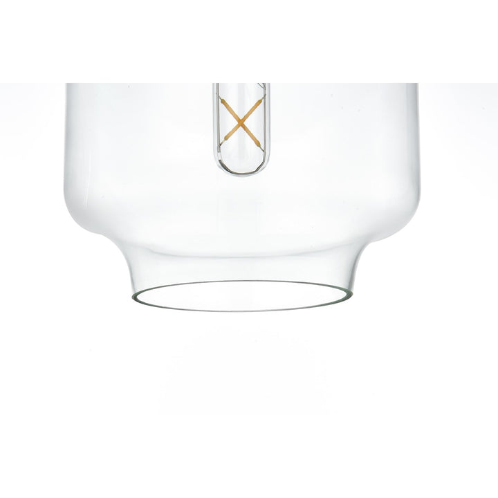 7 Inch Pendant Clear Shade In Satin Gold