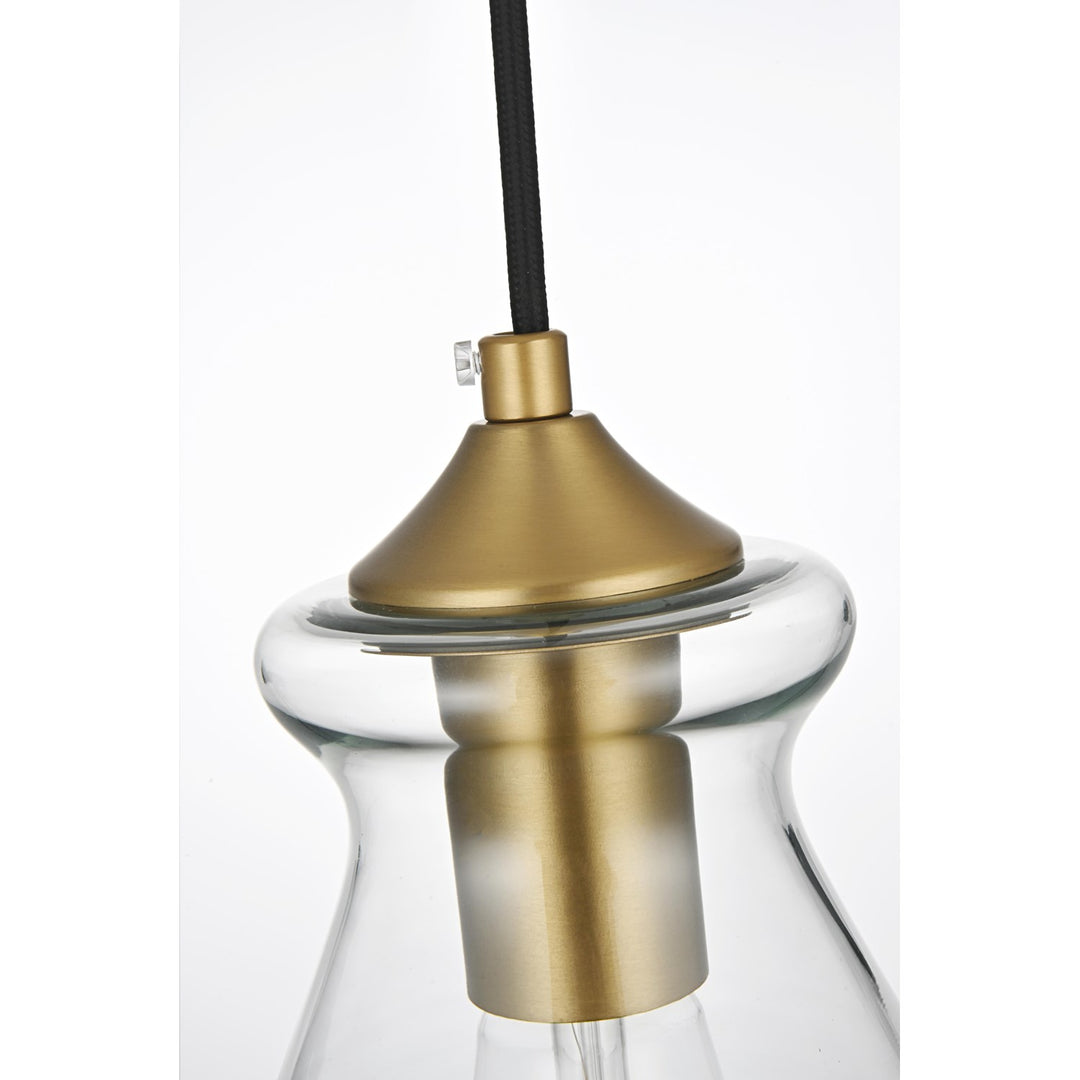 18.5 Inch Pendant Clear Shade In Satin Gold