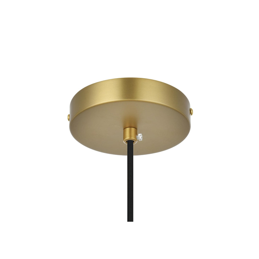 8 Inch Pendant Clear Shade In Satin Gold