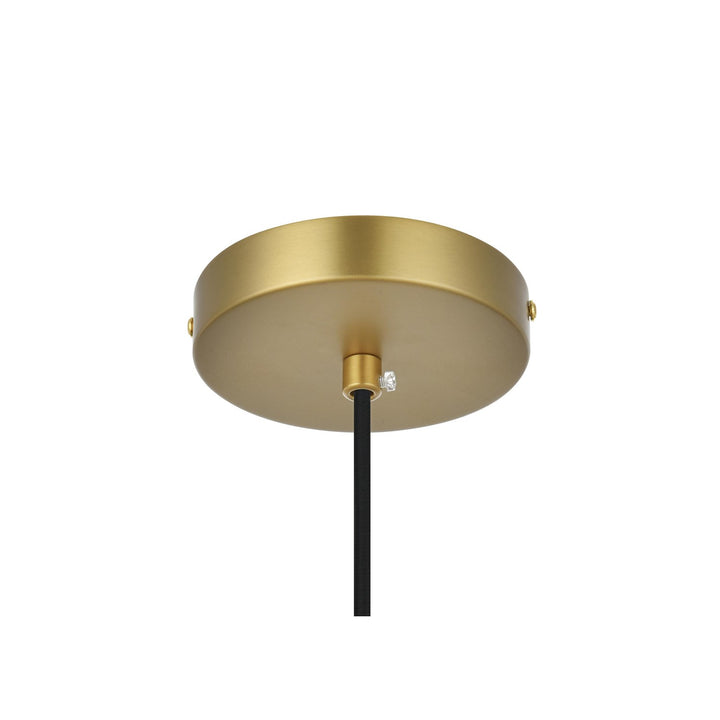 8 Inch Pendant Clear Shade In Satin Gold