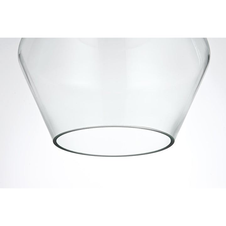 7 Inch Pendant Clear Shade In Satin Gold