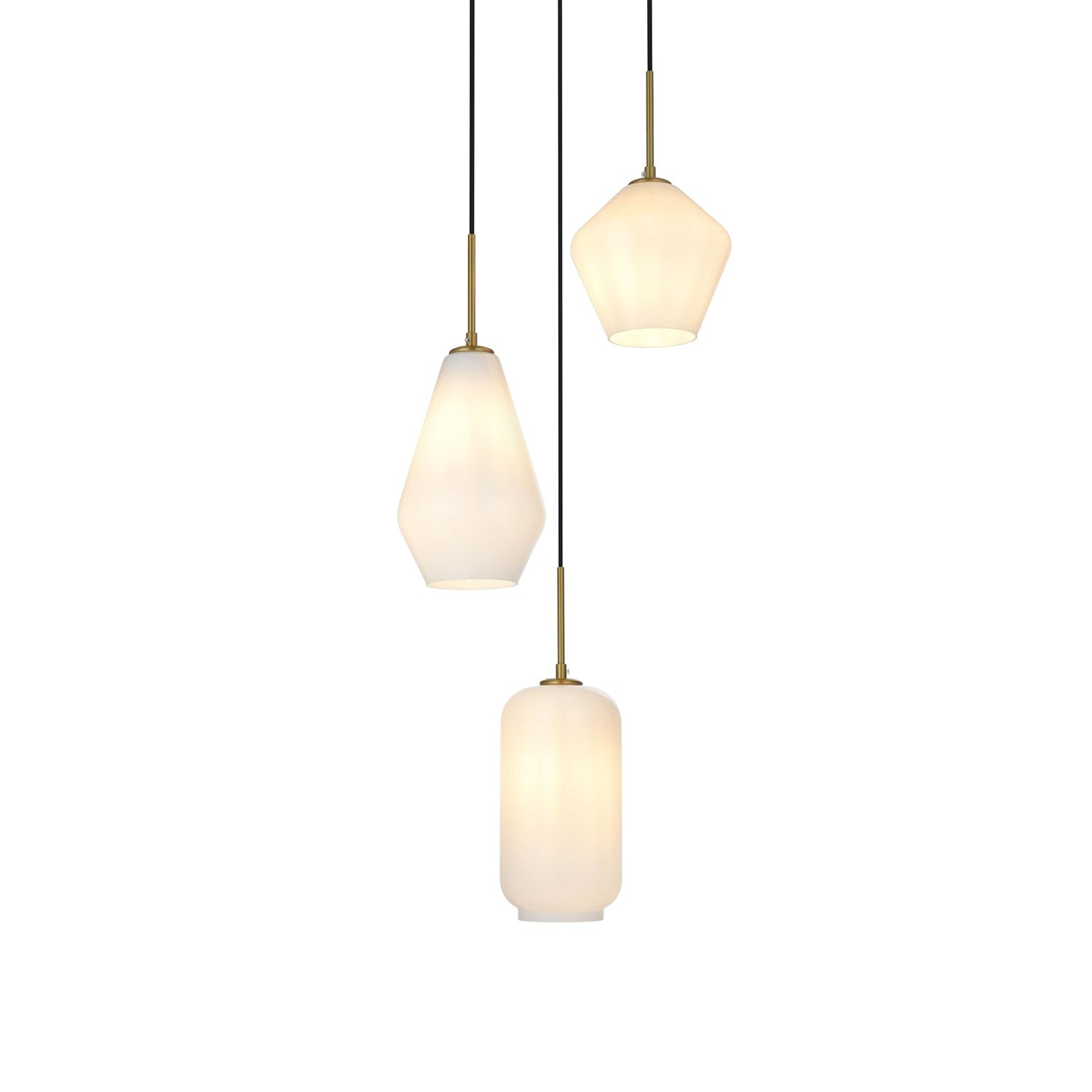 17.5 Inch Pendant Frosted White In Satin Gold