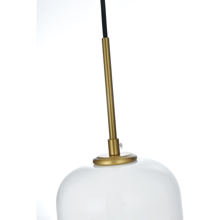 17.5 Inch Pendant Frosted White In Satin Gold