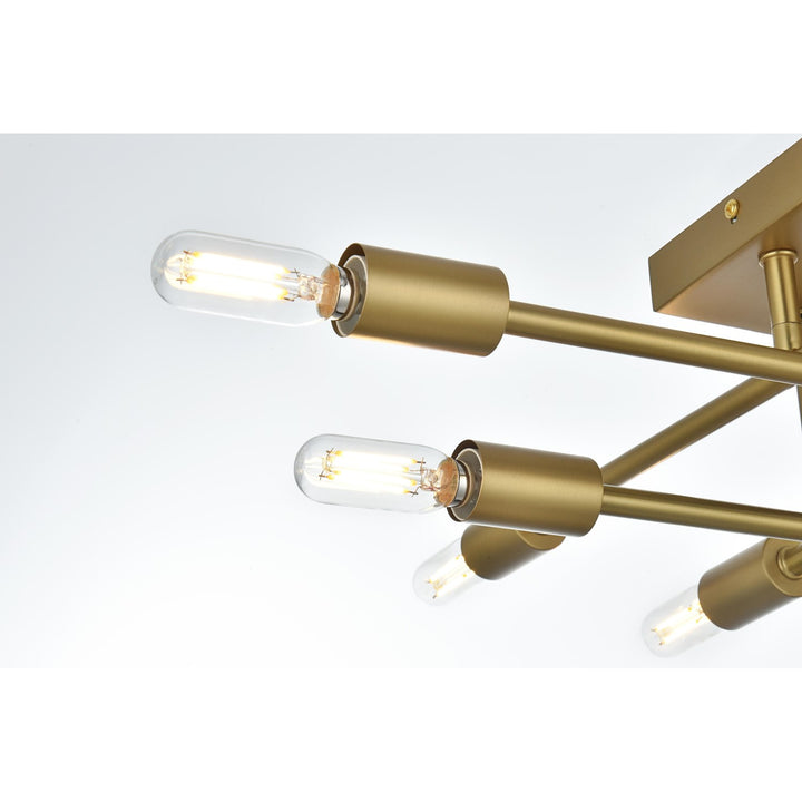 19 Inch Flush Mount In Satin Gold