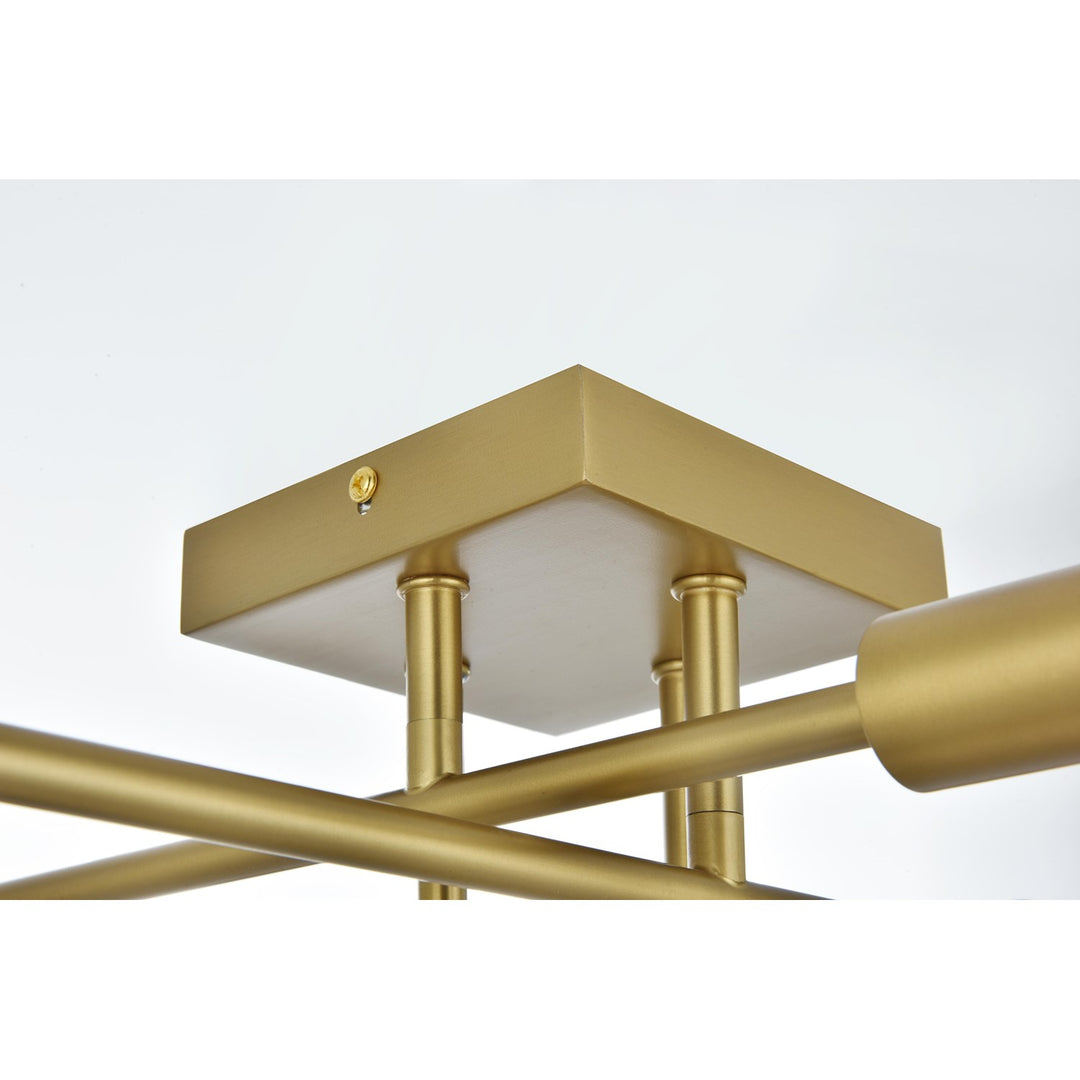 19 Inch Flush Mount In Satin Gold