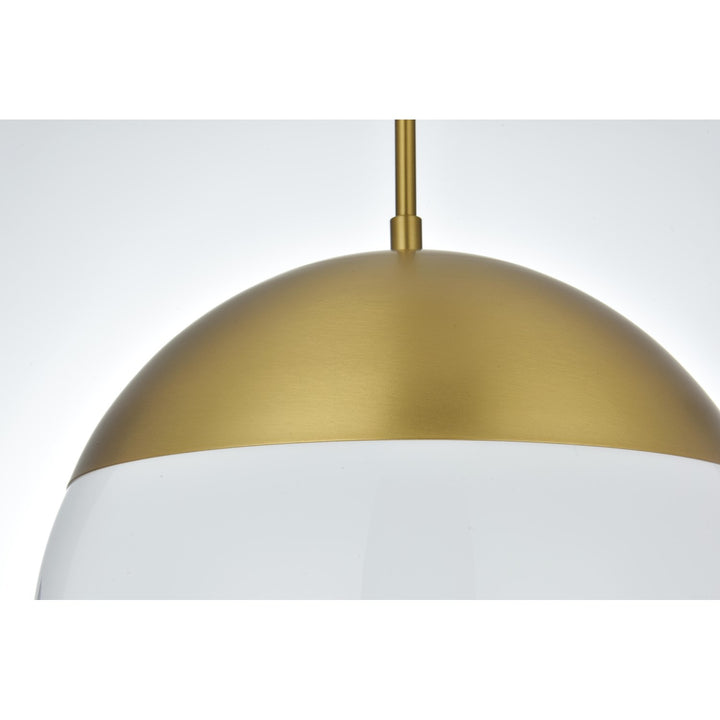 12 Inch Pendant Frosted White Shade In Satin Gold