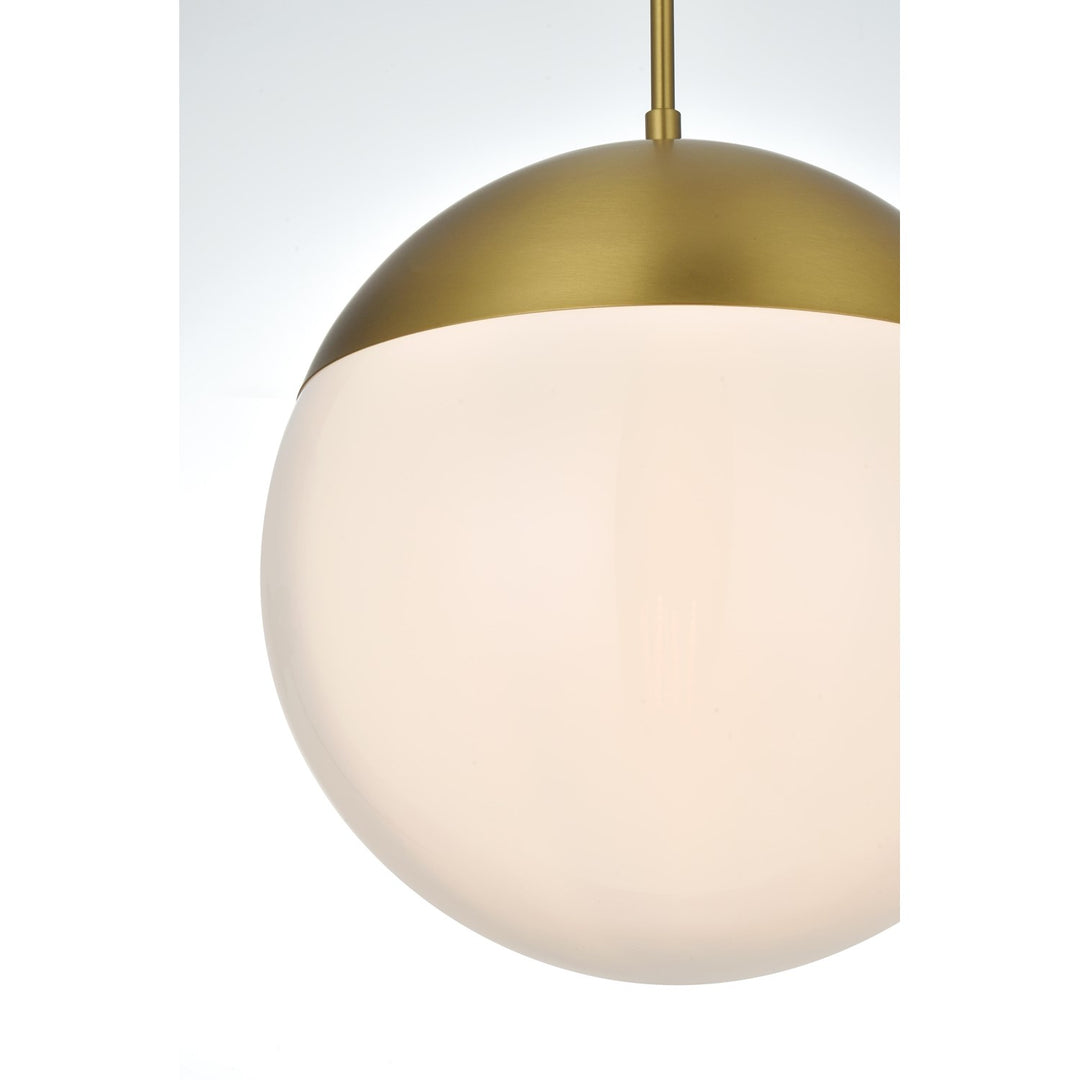 12 Inch Pendant Frosted White Shade In Satin Gold