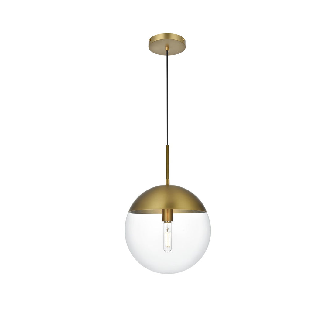 12 Inch Pendant Clear Shade In Chrome by Living District