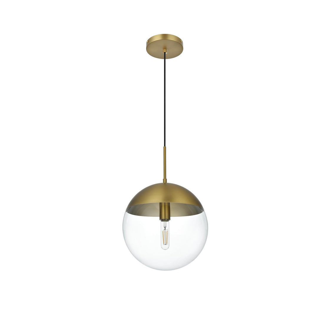 12 Inch Pendant Clear Shade In Chrome