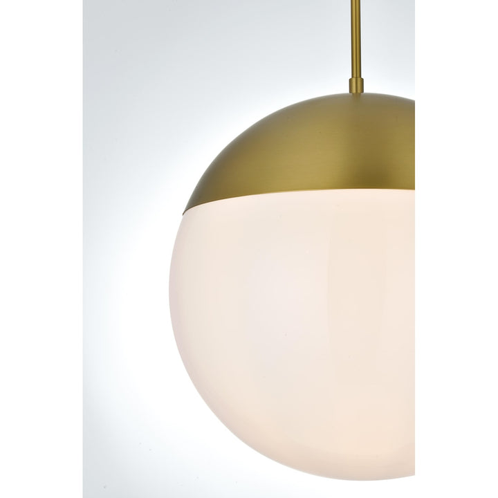 14 Inch Pendant Frosted White Shade In Satin Gold
