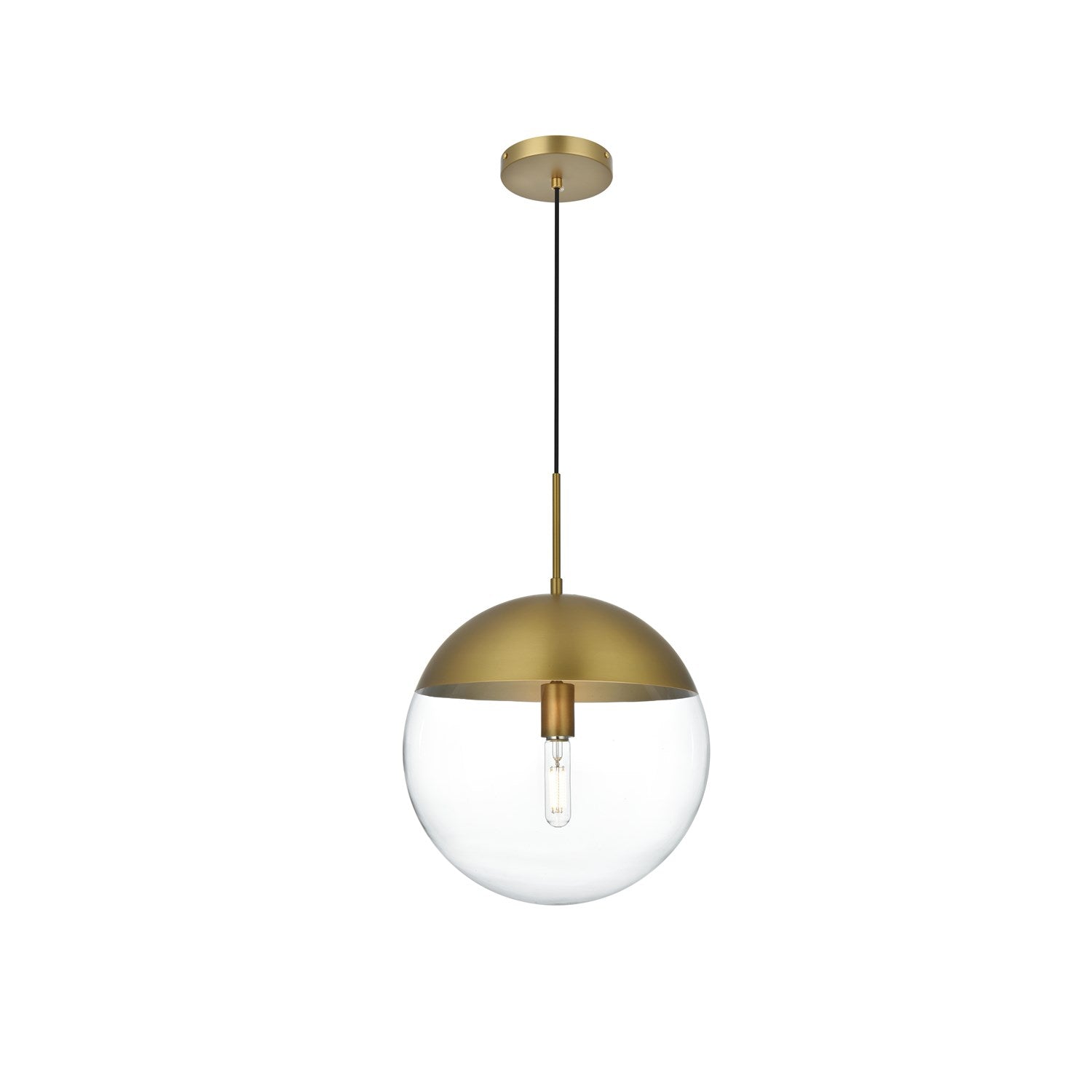 14 Inch Pendant Clear Shade In Chrome by Living District
