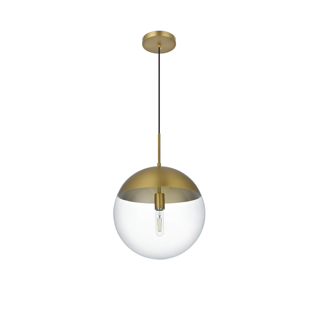 14 Inch Pendant Clear Shade In Chrome