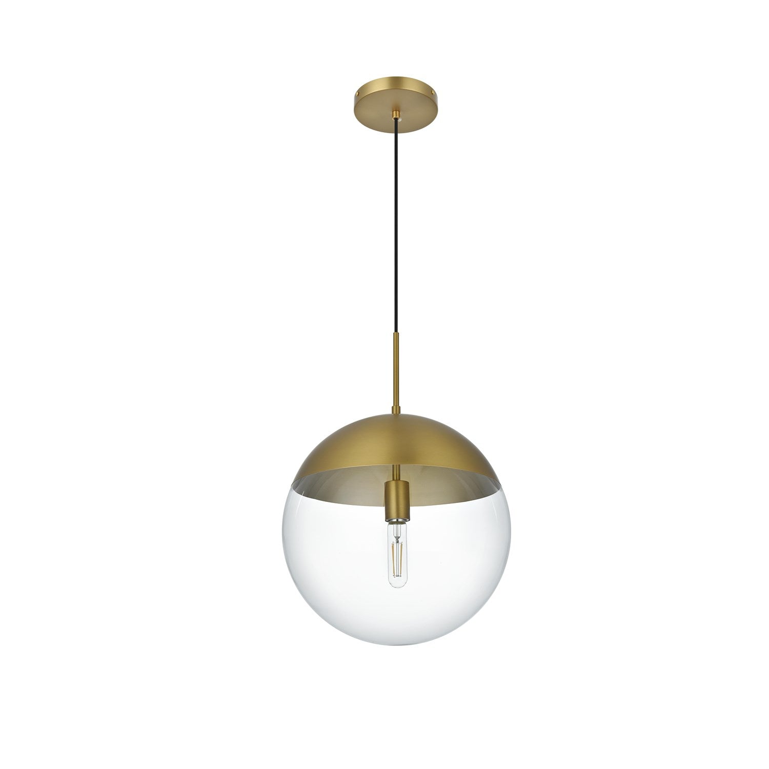 14 Inch Pendant Clear Shade In Chrome