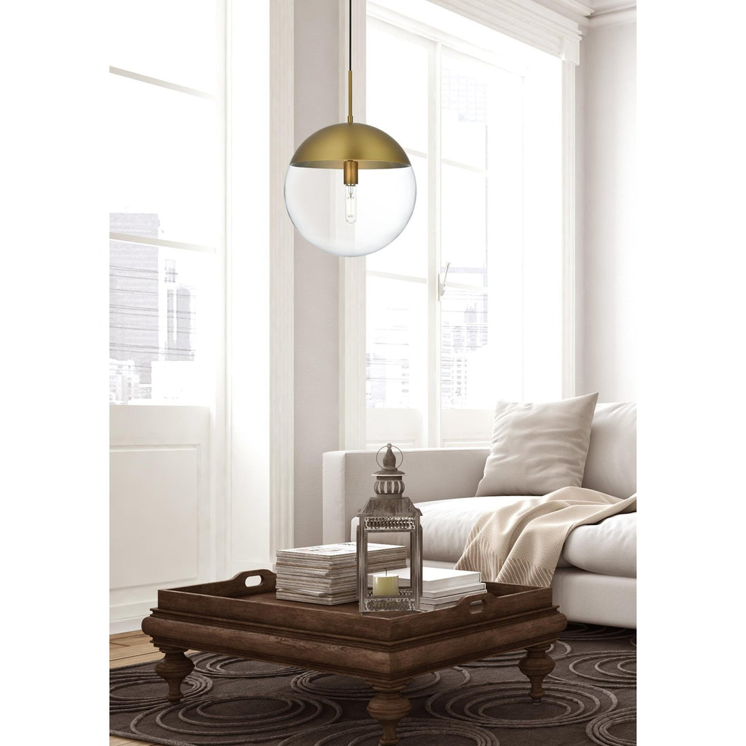 14 Inch Pendant Clear Shade In Chrome