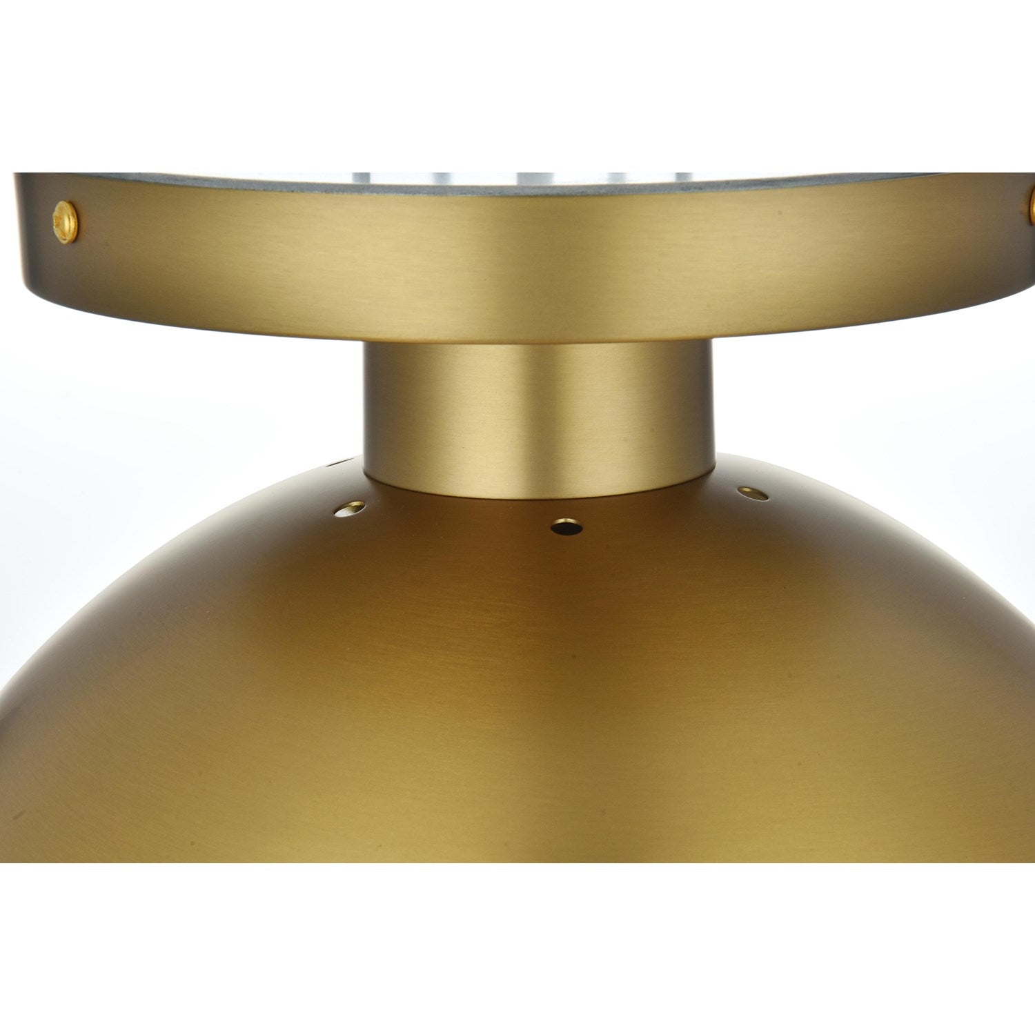 12 Inch Flush Mount Frosted White Shade In Satin Gold
