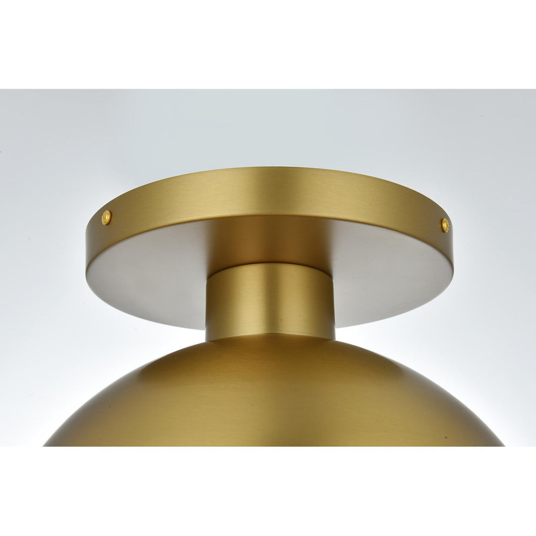 12 Inch Flush Mount Clear Shade In Chrome