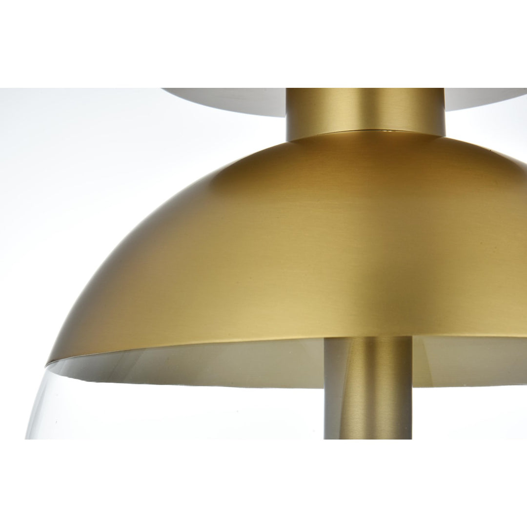 12 Inch Flush Mount Clear Shade In Chrome