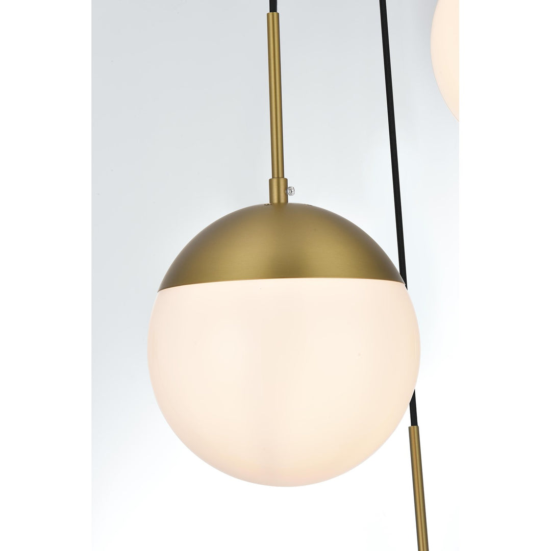 18 Inch Pendant Frosted White Shade In Satin Gold
