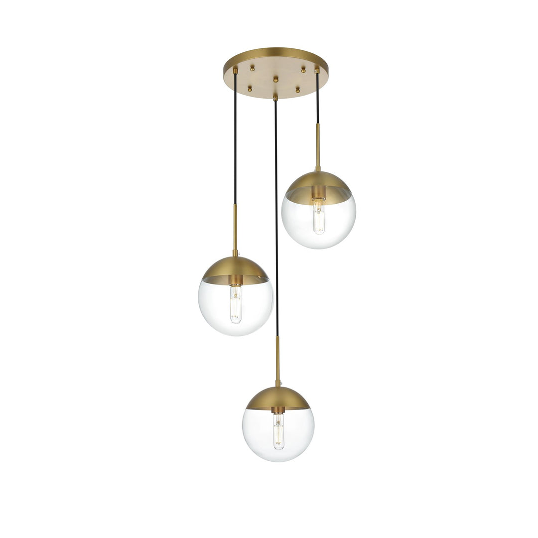 18 Inch Pendant Clear Shade In Chrome by Living District