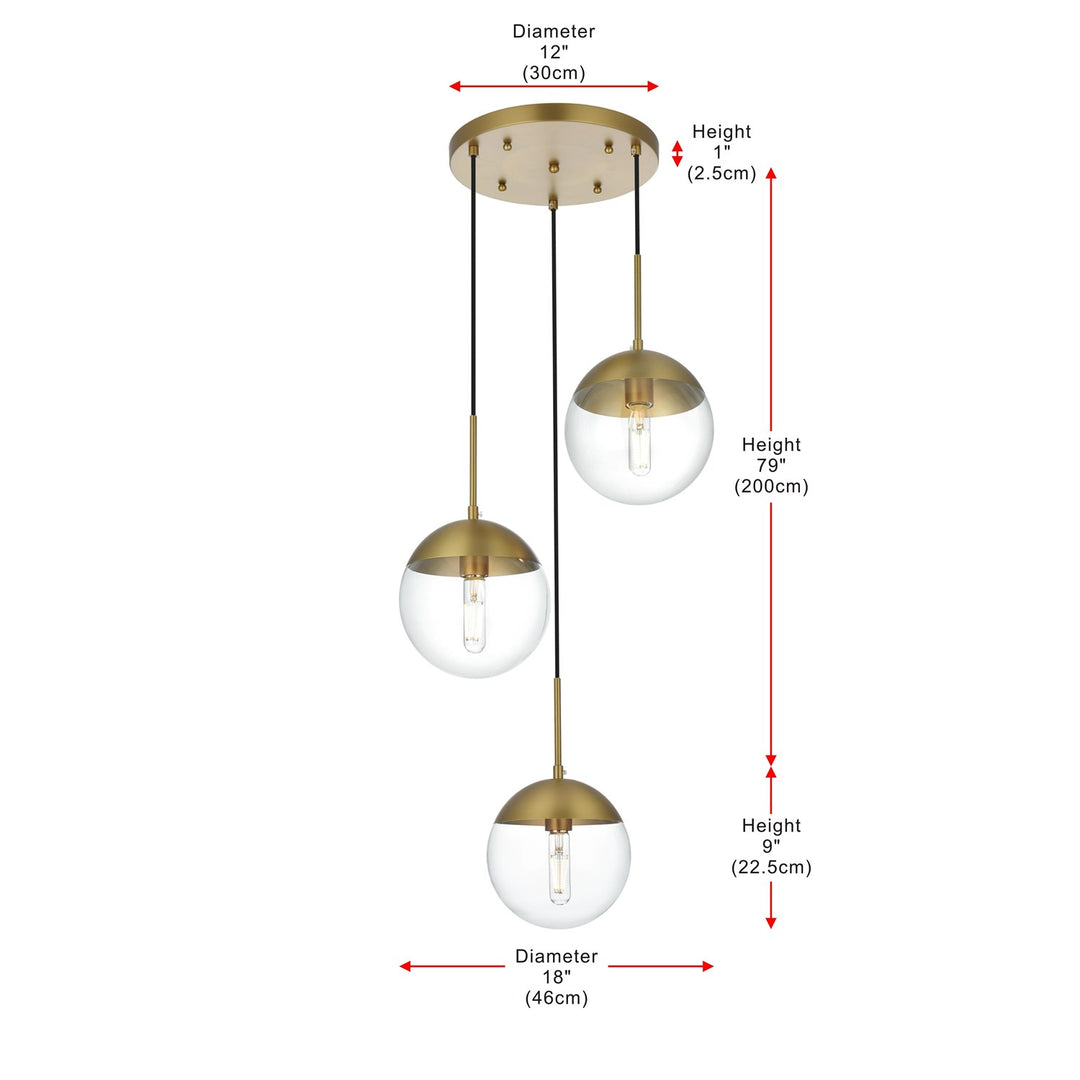 18 Inch Pendant Clear Shade In Chrome