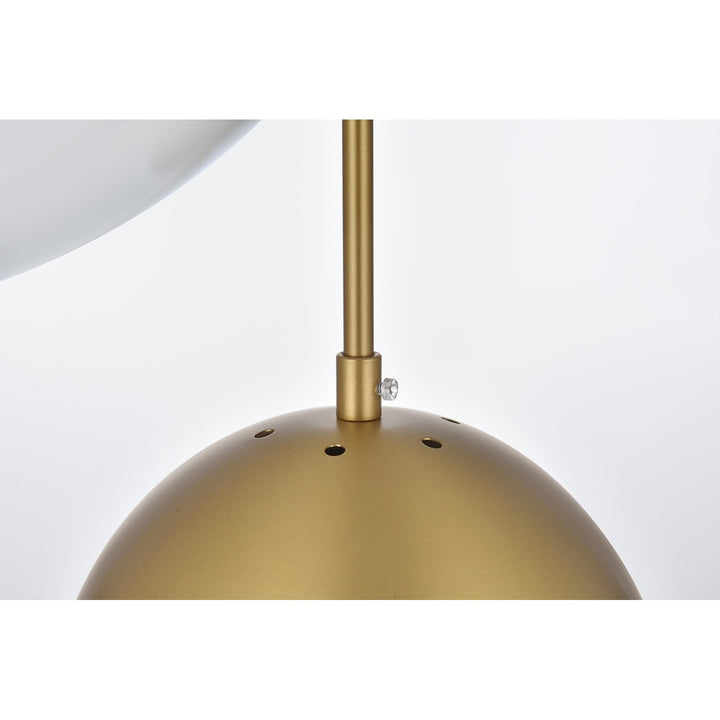 18 Inch Pendant Frosted White Shade In Satin Gold