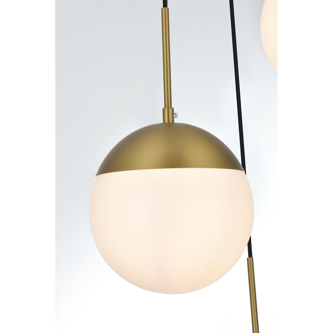 18 Inch Pendant Frosted White Shade In Satin Gold