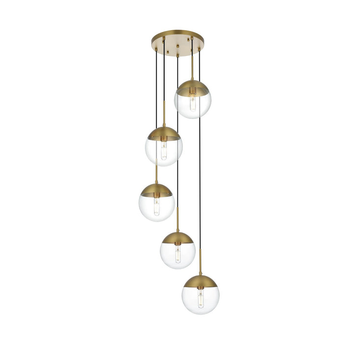 18 Inch Pendant Clear Shade In Chrome by Living District