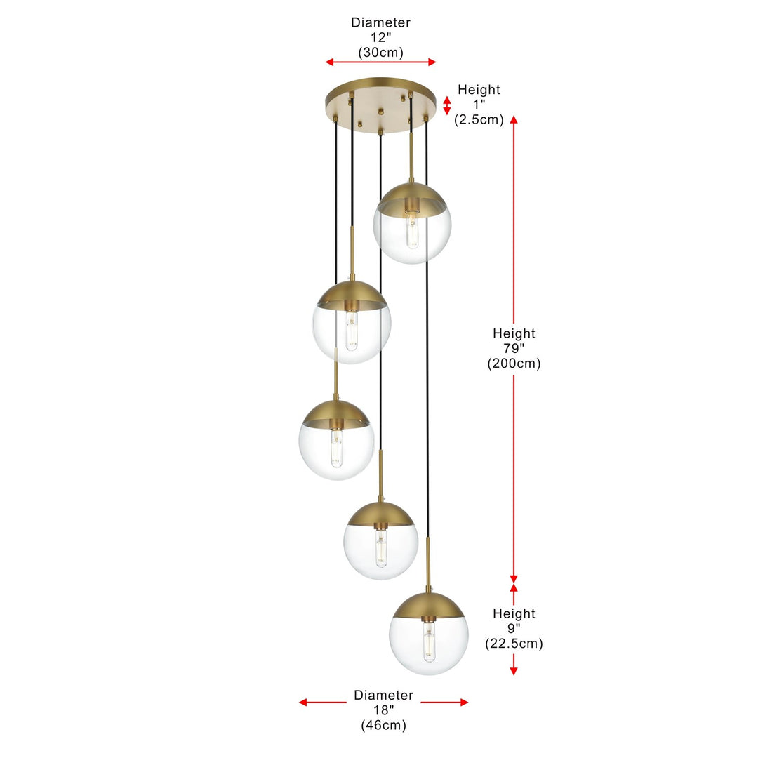 18 Inch Pendant Clear Shade In Chrome