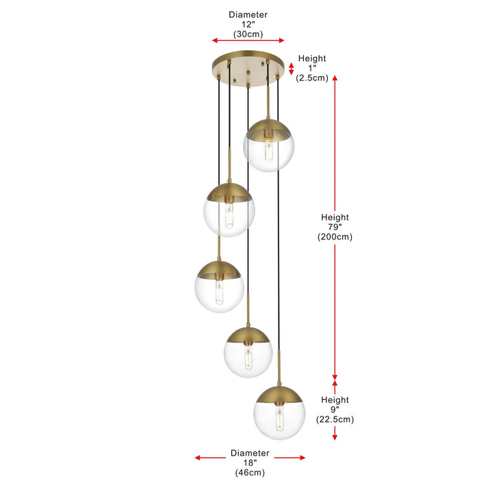 18 Inch Pendant Clear Shade In Chrome
