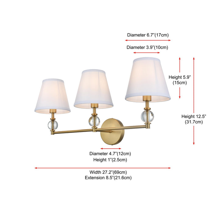 27 Inch Wall Sconce In Satin Gold
