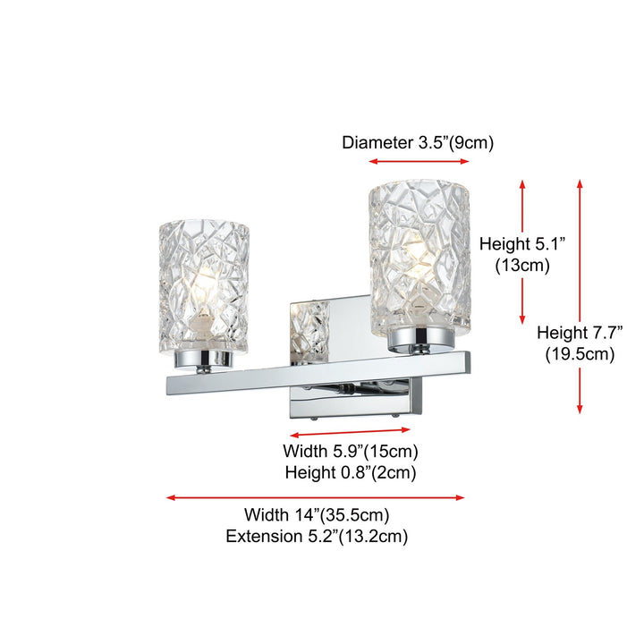 14 Inch Wall Sconce In Chrome