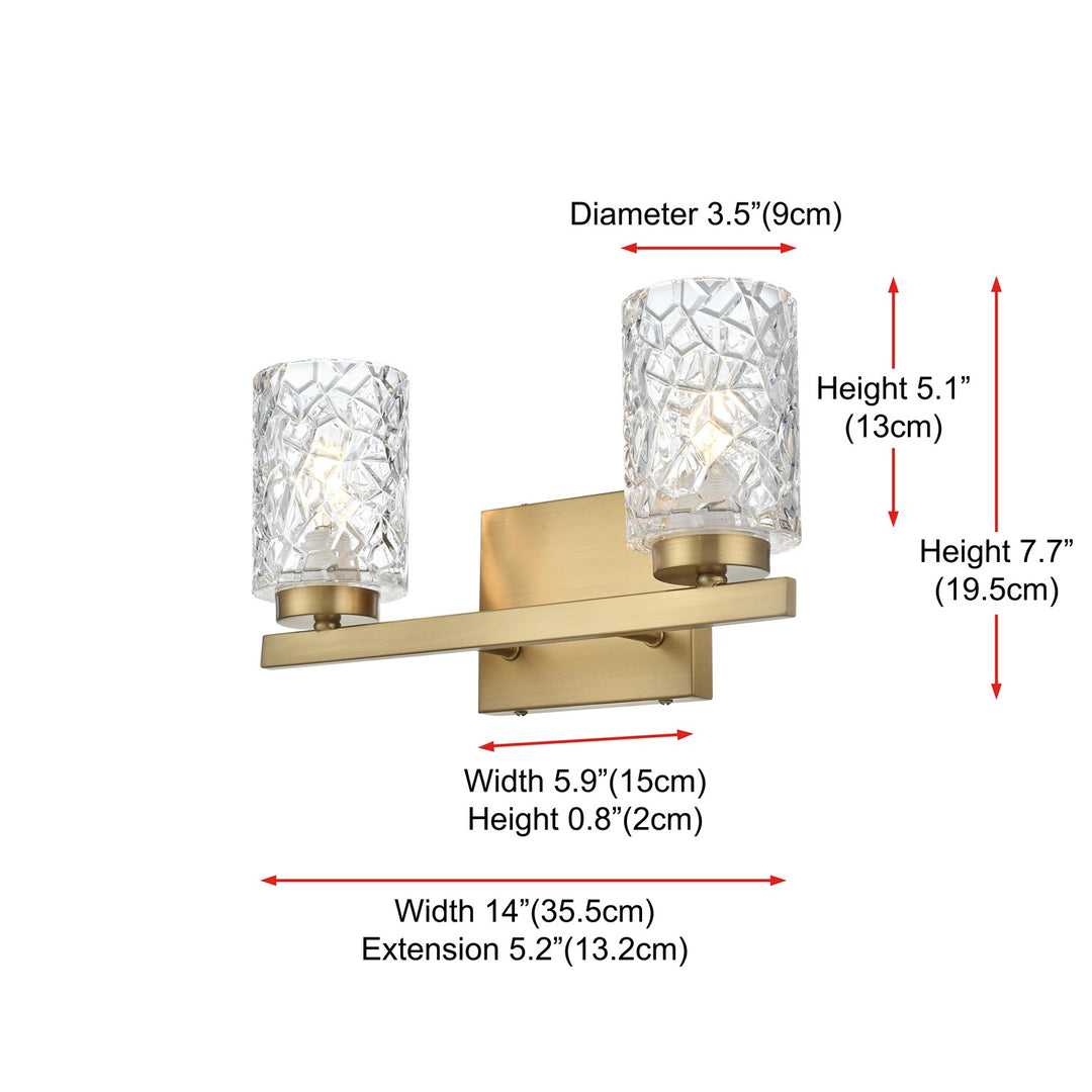 14 Inch Wall Sconce In Satin Gold