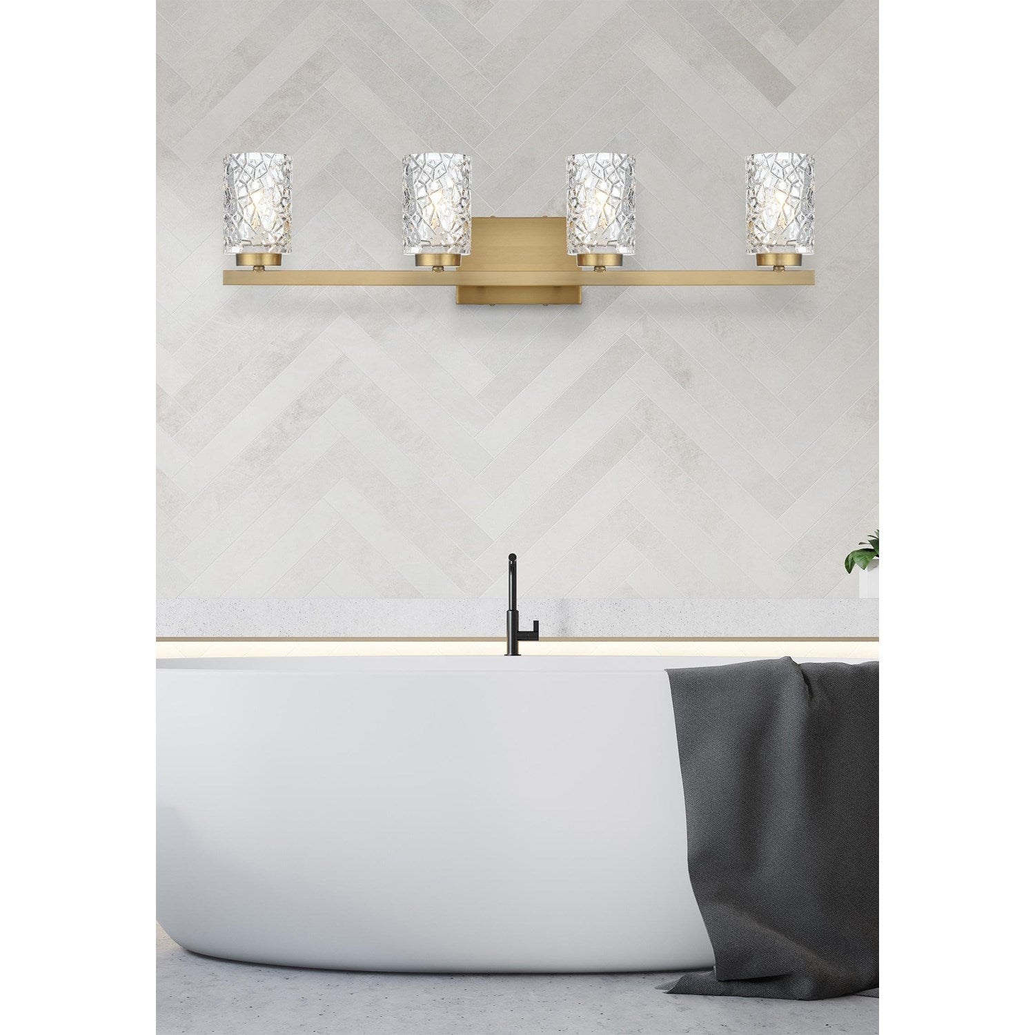 31 Inch Wall Sconce In Satin Gold