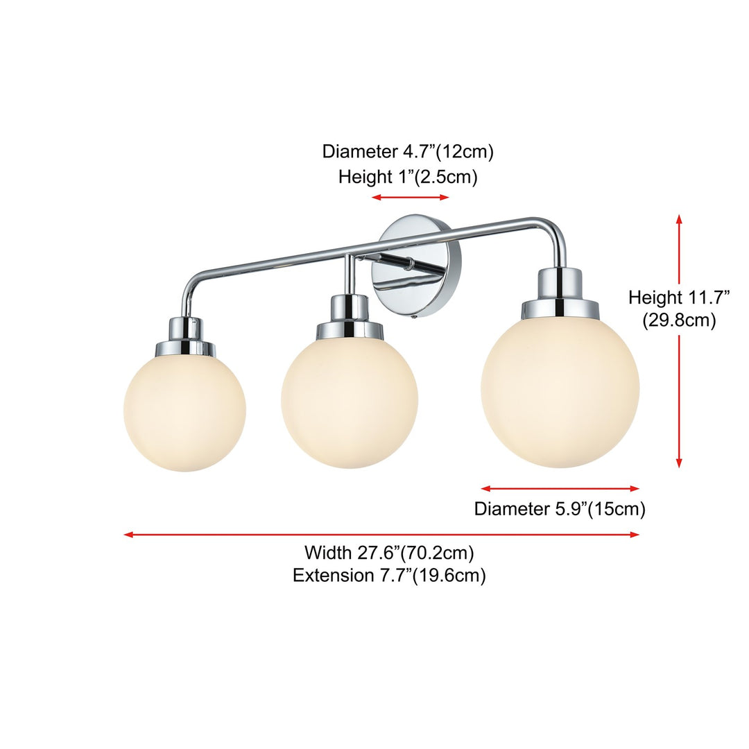 28 Inch Wall Sconce In Chrome