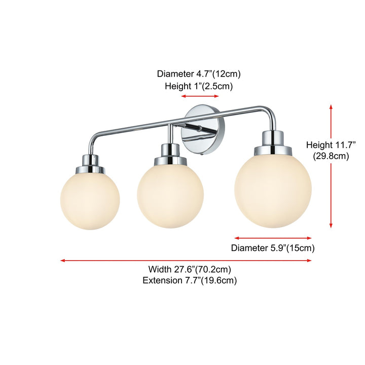 28 Inch Wall Sconce In Chrome