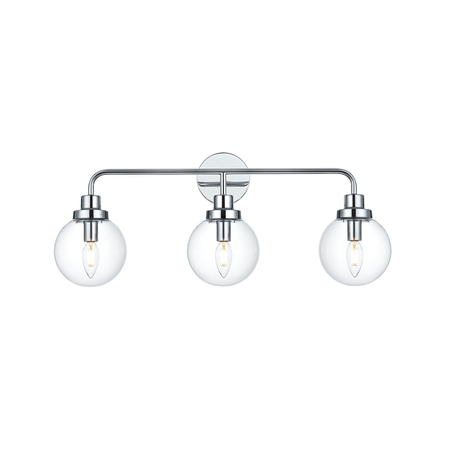 28 Inch Wall Sconce In Chrome by Living District