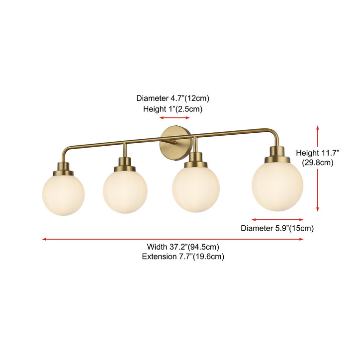 37 Inch Wall Sconce In Satin Gold