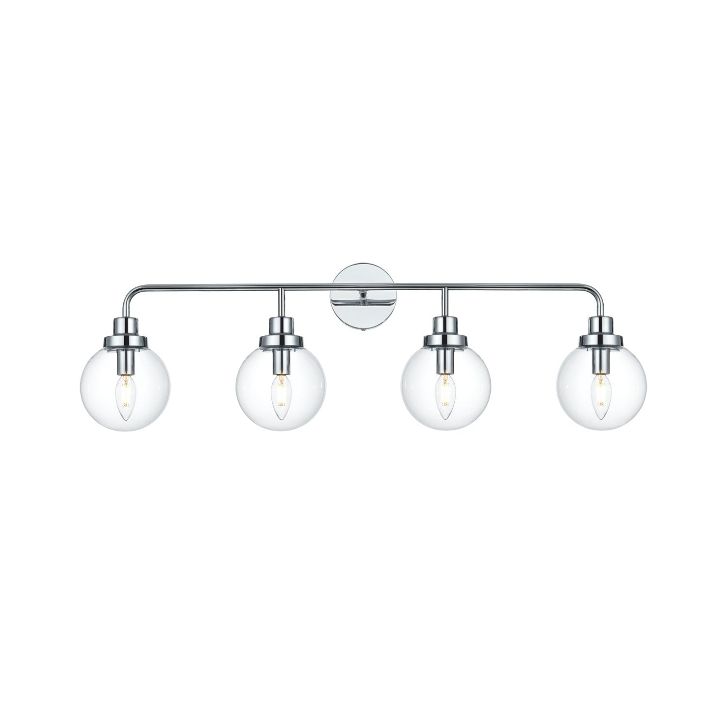 37 Inch Wall Sconce In Chrome by Living District