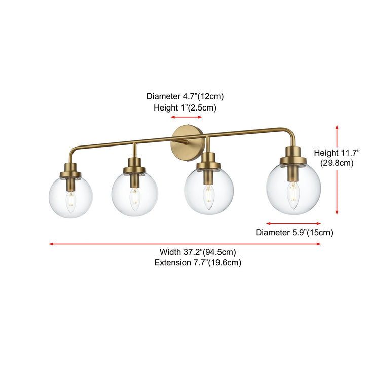 37 Inch Wall Sconce In Satin Gold
