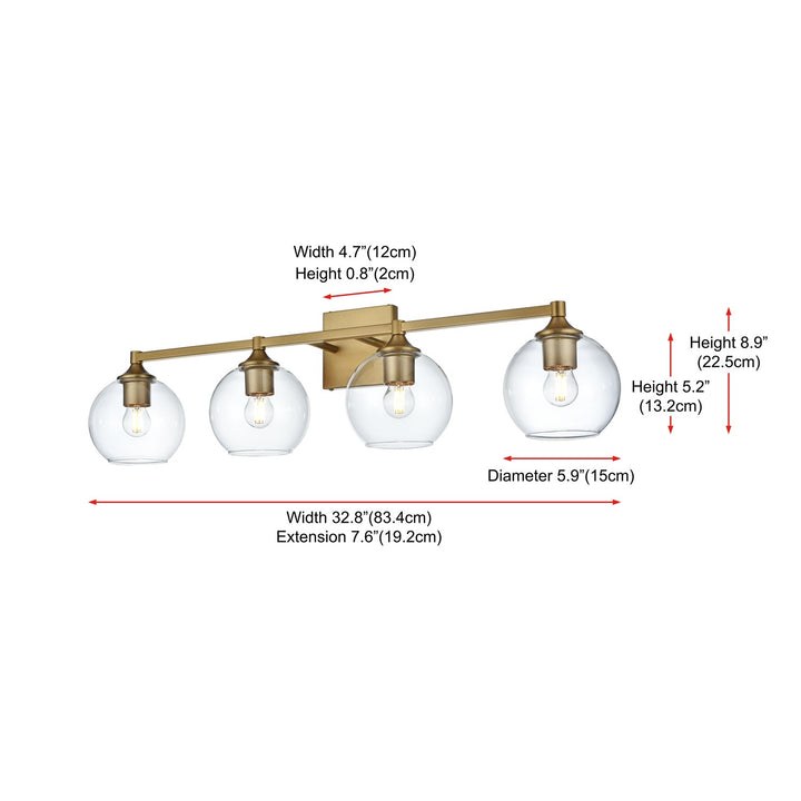 33 Inch Wall Sconce In Satin Gold